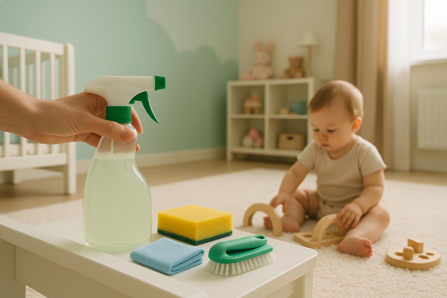 Безопасная уборка в доме с маленькими детьми